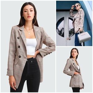 belle & bloom  ~ Too Cool For Work Plaid Blazer
